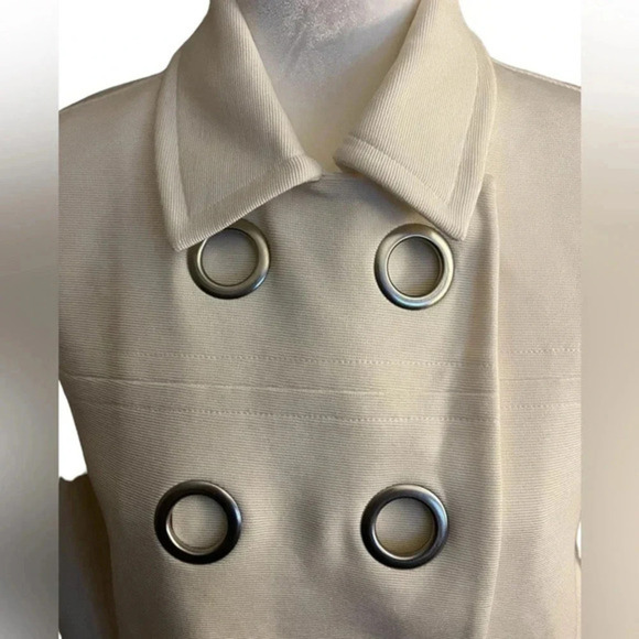 Chico’s Vintage Crop Jacket Silver Grommet Design - Picture 3 of 10